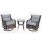 Garden Rocker Chairs Set of 2 Swivel Wicker Patio Furniture Set with Coffee Table